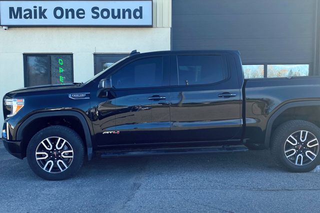 2022 GMC Sierra with professional window tint in North Bay